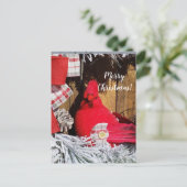 Vrolijk kerstkardinaal briefkaart (Staand voorkant)