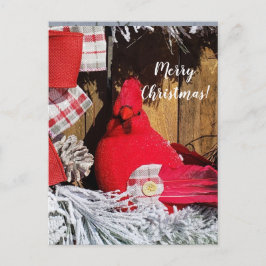 Vrolijk kerstkardinaal briefkaart
