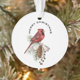 Vrolijk kerstkardinaal en pijnlijk kerstfeest ornament