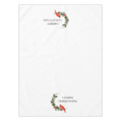 Vrolijk kerstkardinaal tafelkleed (Voorkant)