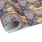 Vrolijk kerstKat Cadeaupapier (Rol Hoek)