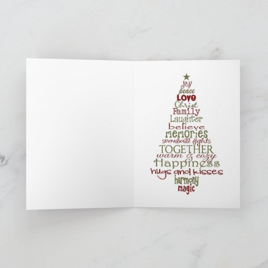 Vrolijk kerstkat gevouwen vakantie Kaart (Binnen)