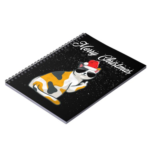 Vrolijk kerstkat Midflinger Rude Xmas Ugandees C Notitieboek (Linkerzijde)