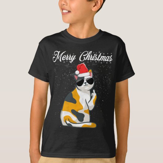 Vrolijk kerstkat Midflinger Rude Xmas Ugandees C T-shirt (Voorkant)