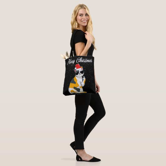 Vrolijk kerstkat Midflinger Rude Xmas Ugandees C Tote Bag (Op model)