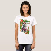 Vrolijk kerstkat t-shirt (Voorkant volledig)