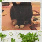 Vrolijk kerstKat Theedoek (Gevouwen)