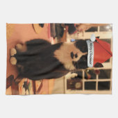 Vrolijk kerstKat Theedoek (Horizontaal)