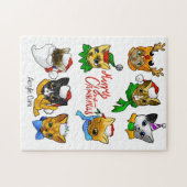 Vrolijk kerstkatten legpuzzel (Horizontaal)