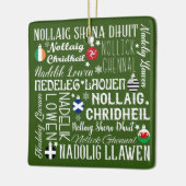 Vrolijk kerstKeltische talen, Gaelic, Welsh Keramisch Ornament (Links)