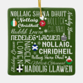 Vrolijk kerstKeltische talen, Gaelic, Welsh Keramisch Ornament (Voorkant)