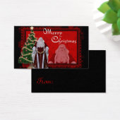 Vrolijk kerstkerst - Klassieke Kerstman 1 - Labels Visitekaartjes (Bureau)