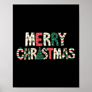 Vrolijk kerstkerstboom kerstman familie Pajam Poster