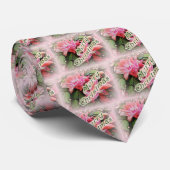 Vrolijk kerstkerstcadeaubloemen stropdas (Opgerold)