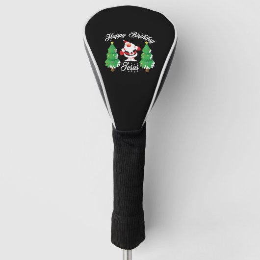 Vrolijk kerstkerstcadeautje cadeautje golfheadcover (Voorkant)