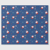 Vrolijk kerstkerstdansen in de sneeuw cadeaupapier (Vlak)