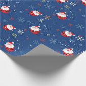 Vrolijk kerstkerstdansen in de sneeuw cadeaupapier (Hoek)