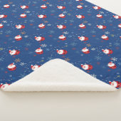 Vrolijk kerstkerstdansen in de sneeuw sherpa deken (3/4)