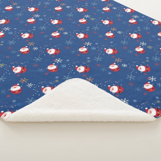 Vrolijk kerstkerstdansen in de sneeuw sherpa deken (3/4)