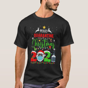 Vrolijk kerstkerstfeest 2021 Masker Pajamas Famili T-shirt