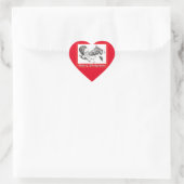 Vrolijk kerstkerstfeest en paard hart sticker (Tas)