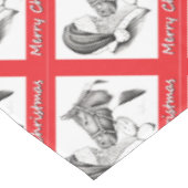 Vrolijk kerstkerstfeest en paard tafelkleed (Gekanteld)