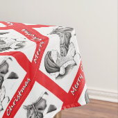 Vrolijk kerstkerstfeest en paard tafelkleed (Voorbeeld)