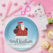 Vrolijk kerstkerstfeest en Rudolph Papieren Bordje (Feest)