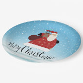 Vrolijk kerstkerstfeest en Rudolph Papieren Bordje (Gekanteld)