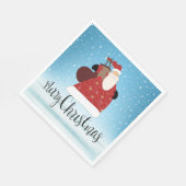 Vrolijk kerstkerstfeest en Rudolph Servet (Hoek)