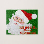 Vrolijk kerstkerstfeest Face-Jigzaag Puzzle Legpuzzel (Horizontaal)