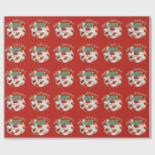 Vrolijk kerstkerstfeest (Koreaans) Cadeaupapier (Vlak)