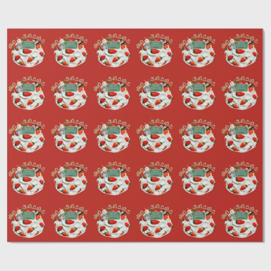 Vrolijk kerstkerstfeest (Koreaans) Cadeaupapier (Vlak)