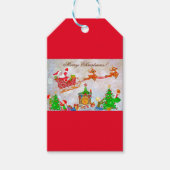 Vrolijk kerstkerstfeest met cadeautjes cadeaulabel (Voorkant)