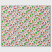 Vrolijk kerstkerstfeest met cadeautjes cadeaupapier (Vlak)