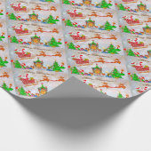 Vrolijk kerstkerstfeest met cadeautjes cadeaupapier (Hoek)