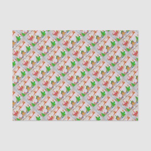 Vrolijk kerstkerstfeest met cadeautjes tissuepapier (Voorkant)