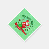 Vrolijk kerstkerstfeest met sack Stars Cane Servet (Hoek)