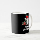 Vrolijk kerstkerstfeest Pommeren en vrachtwagenhon Koffiemok (Voorkant rechts)