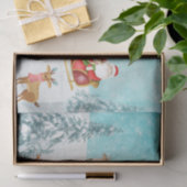 Vrolijk kerstkerstfeest, Snowman, Reindeer, Forest Tissuepapier (Geschenk)