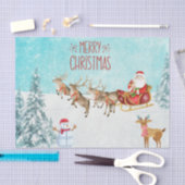 Vrolijk kerstkerstfeest, Snowman, Reindeer, Forest Tissuepapier (Craft)
