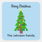 Vrolijk kerstkerstkerstbomen #1 Sticker (Voorkant)