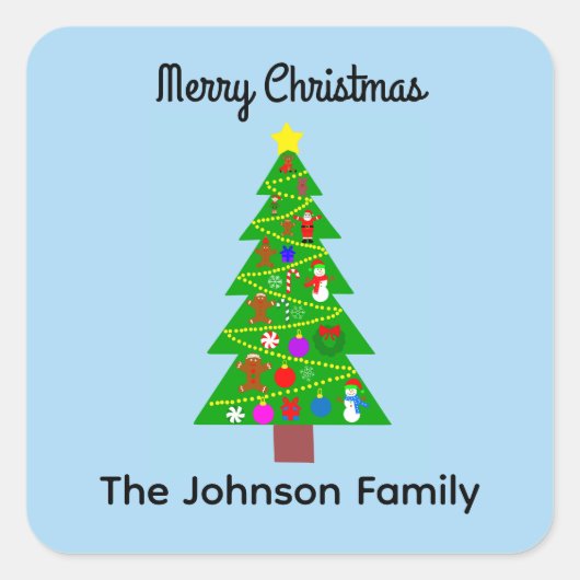 Vrolijk kerstkerstkerstbomen #1 Sticker (Voorkant)