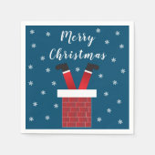 Vrolijk kerstkerstkerstcadeautje in een schoorstee servet (Voorkant)