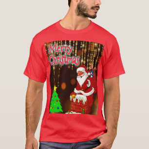 Vrolijk kerstkerstkerstfeest en boom t-shirt