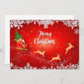 Vrolijk kerstkerstkerstfeest en Slaapsen Feestdagenkaart (Voorkant / Achterkant)