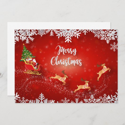 Vrolijk kerstkerstkerstfeest en Slaapsen Feestdagenkaart (Voorkant / Achterkant)