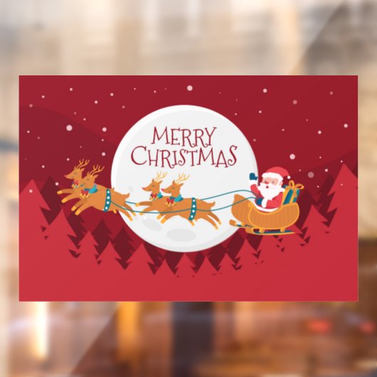 Vrolijk kerstkerstkerstfeest en Slaapsen Raamsticker (Vel 2)