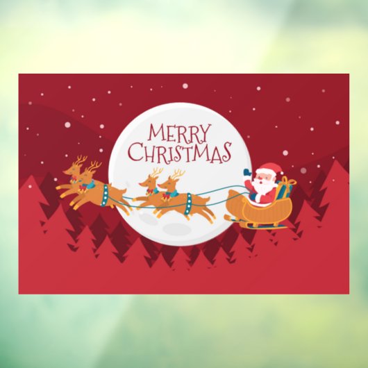 Vrolijk kerstkerstkerstfeest en Slaapsen Raamsticker (Vel 3)