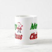 Vrolijk kerstkerstkerstfeest halve typografie koffiemok (Center)